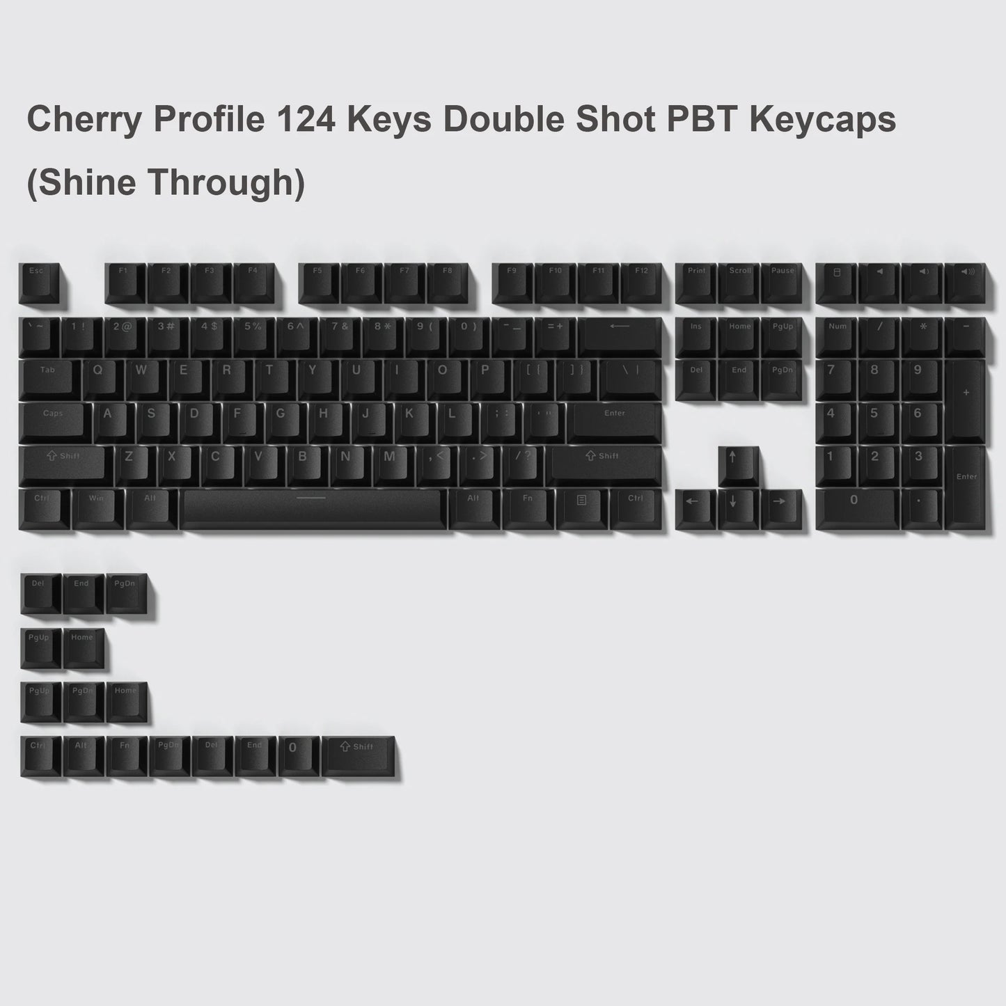 168 Keys Double Shot PBT Keycap Custom WOB Keycap Cherry Profile Keyboard Keycaps for Cherry Gateron MX Switches Gaming Keyboard